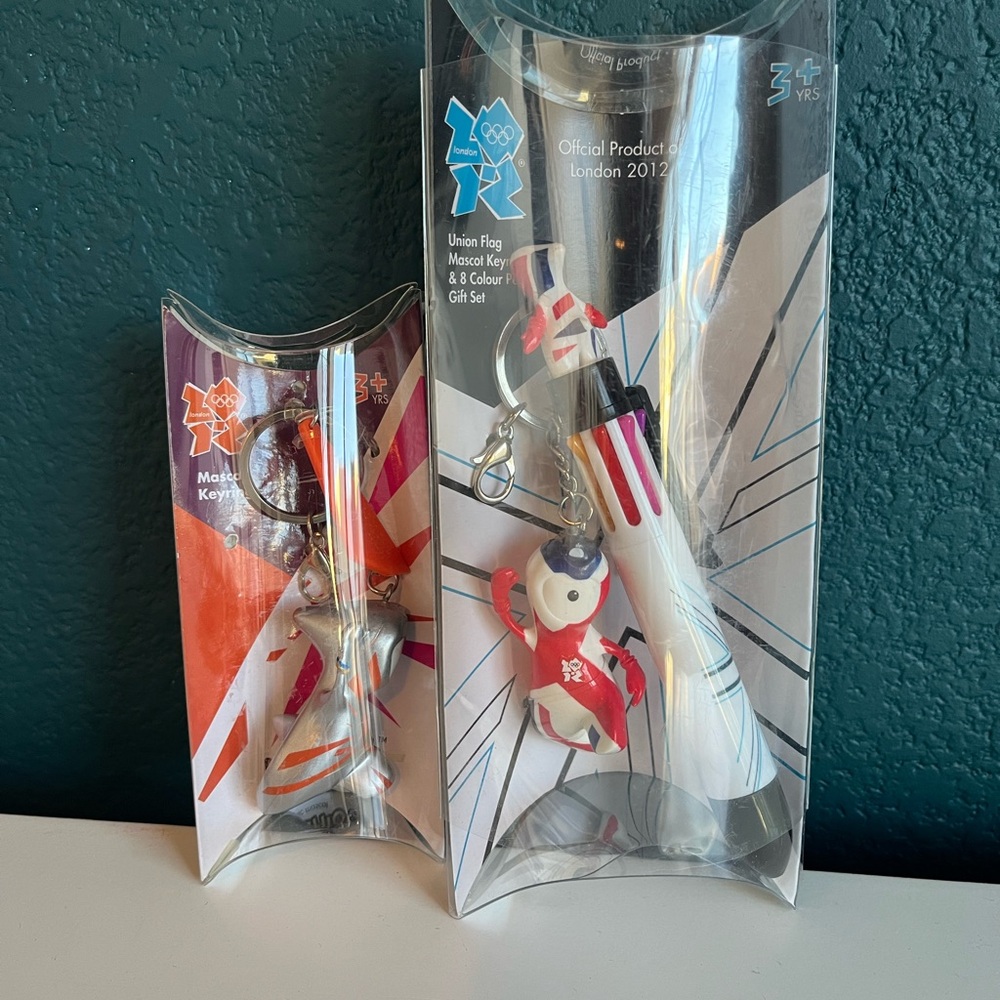 Wenlock Union Flag London 2012 Special Edition Olympic Mascot Pen and Keychain